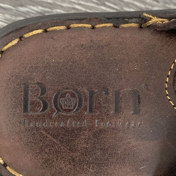 Born Brown Leather Sandals Adjustable straps Cushioned 8M/W Comfortable Casual - Picture 10 of 11